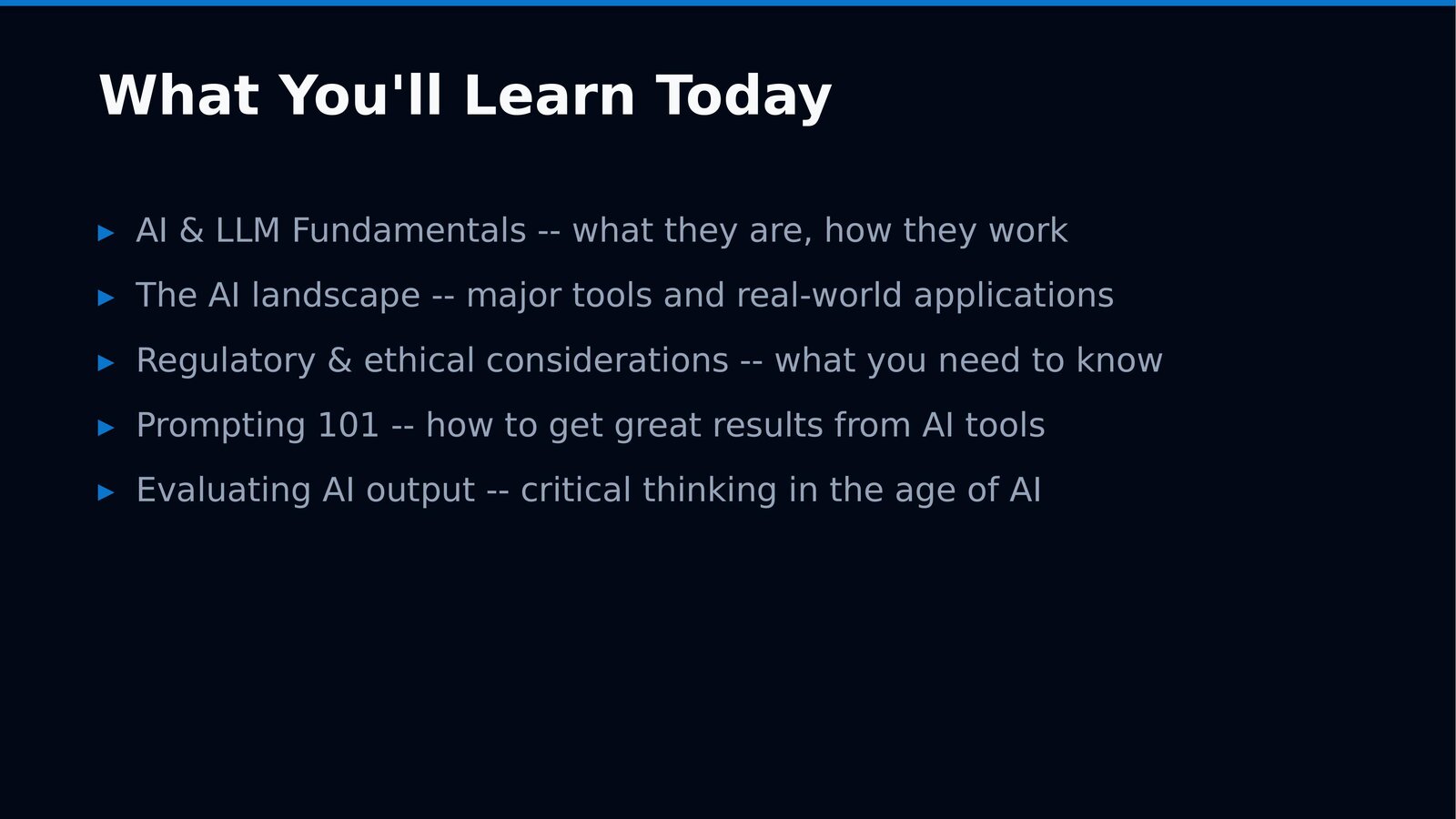 AI Demystified: Understanding LLMs and Their Impact — slide 2 of 34